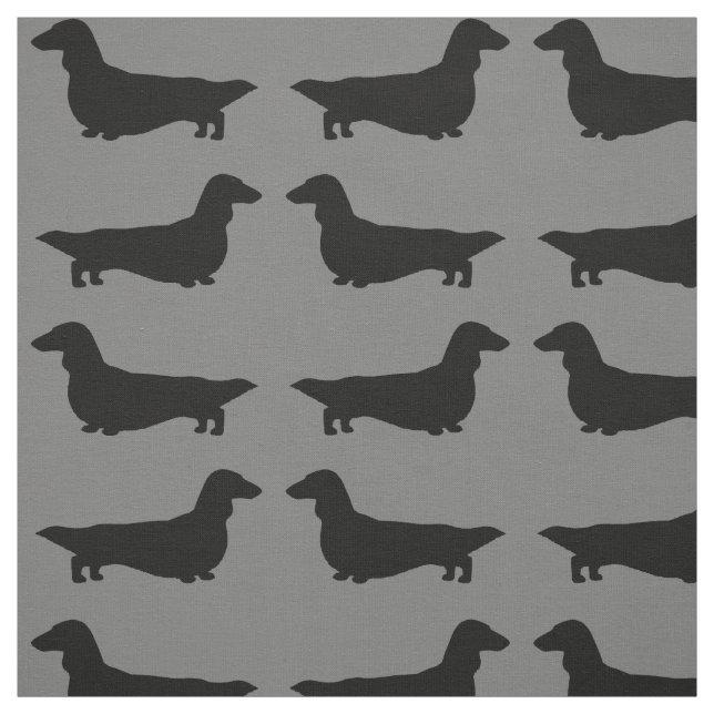 Tela Silueta de pelo largo del Dachshund (Retal)
