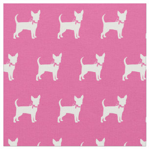 Tela Silueta de perro Chihuahua rosa mascota