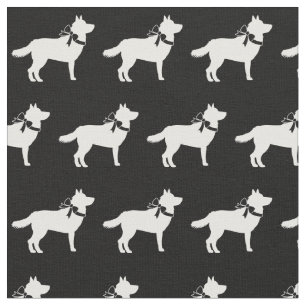 Tela Silueta de perro Husky Siberiano Mascota