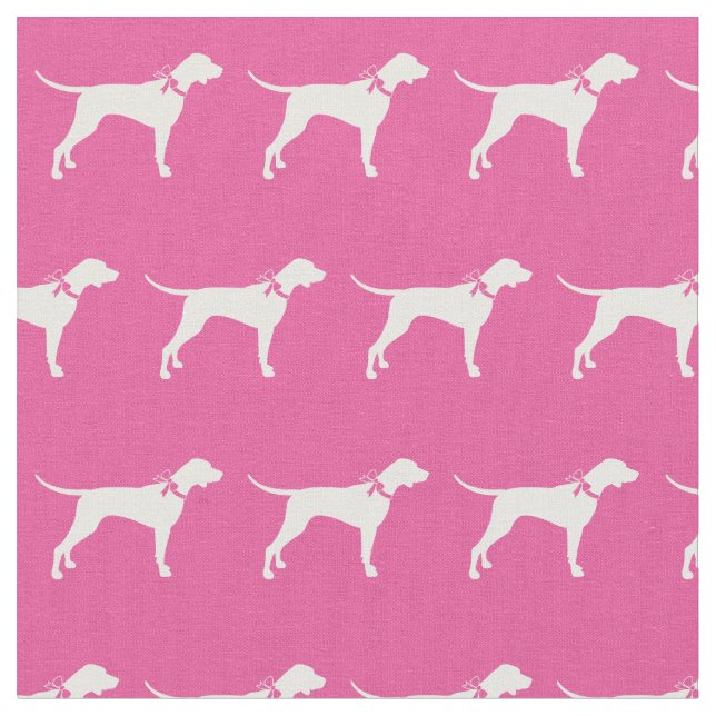 Tela Silueta de perro Pointer rosa para mascotas (De cerca)