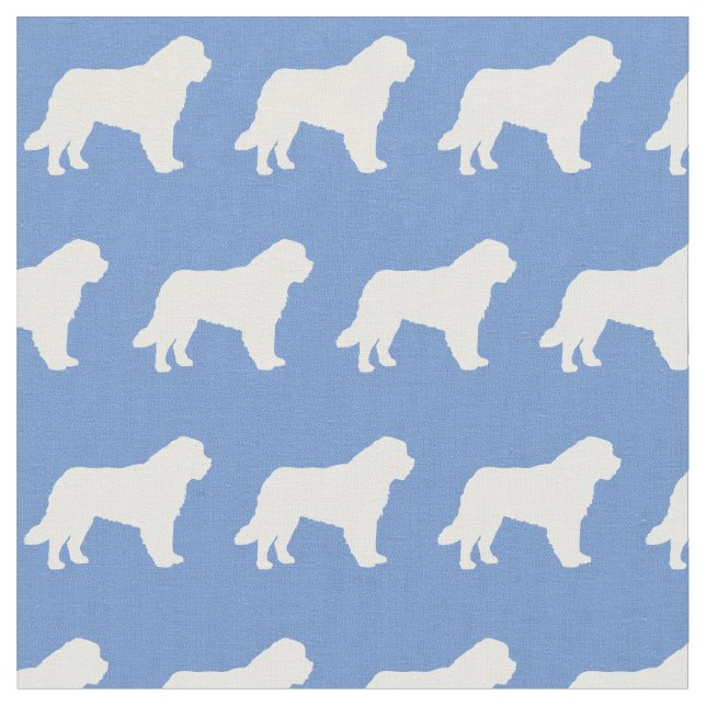 Tela Silueta de perro San Bernardo Light Blue (De cerca)