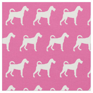 Tela Silueta de perro Terrier Irlandés Mascota Rosa