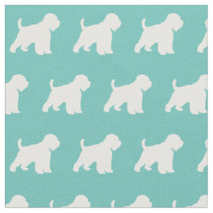 Tela Silueta de perro Terrier Trigo Pet Teal
