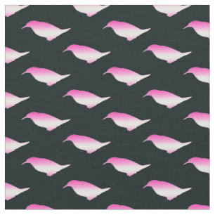 Tela Silueta de pingüino rosa