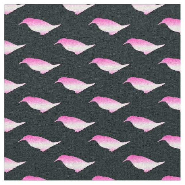 Tela Silueta de pingüino rosa (De cerca)