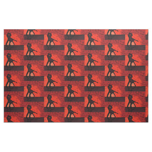 Tela Silueta roja de pareja