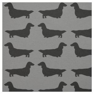 Tela Siluetas de Dachshund de pelo largo Perros salchic