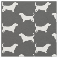 Siluetas de hebilla de basset gris y blanco con es