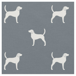 Tela Siluetas de la raza de perro English Foxhound con 