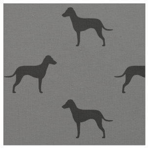 Tela Siluetas de Manchester Terrier con los oídos