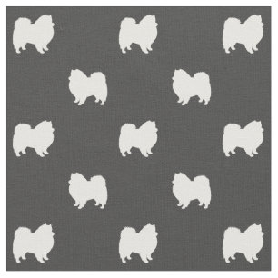 Tela Siluetas de perro esquimal americano estampado