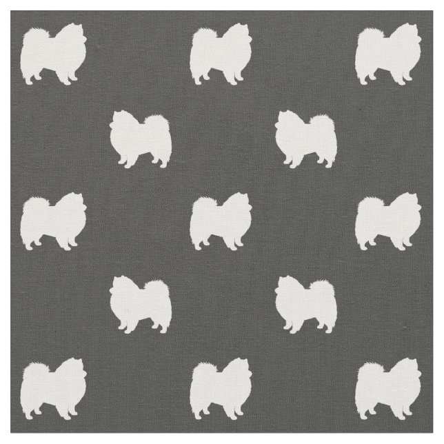Tela Siluetas de perro esquimal americano estampado (De cerca)
