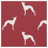 Siluetas de perro galgo italiano rojas y blancas