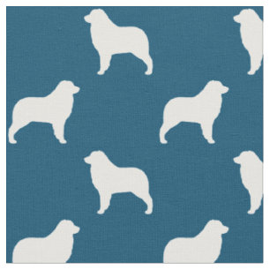 Tela Siluetas de perro pastor australiano azul y blanco
