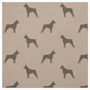 Tela Siluetas de Pinscher Miniatura MinPins Estampado