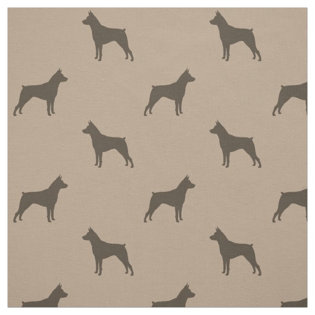 Tela Siluetas de Pinscher Miniatura MinPins Estampado (Retal)