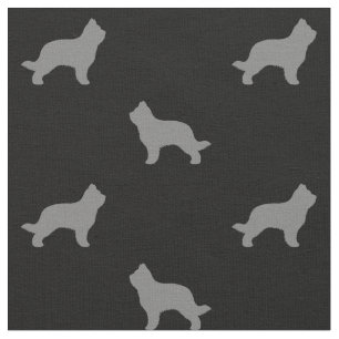 Tela Siluetas de raza de perro de Briard Patteradas