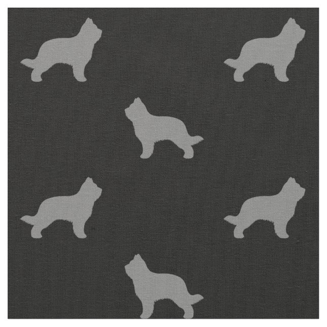 Tela Siluetas de raza de perro de Briard Patteradas (De cerca)