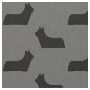 Tela Siluetas de raza de perro de Skye Terrier Patterad