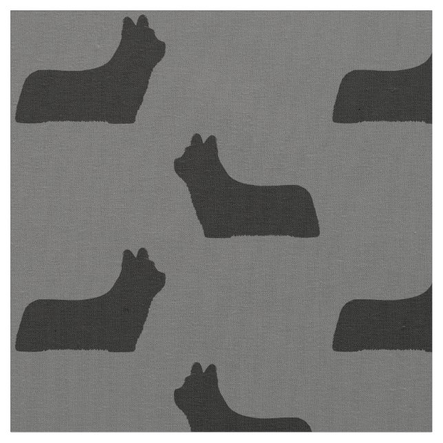 Tela Siluetas de raza de perro de Skye Terrier Patterad (De cerca)