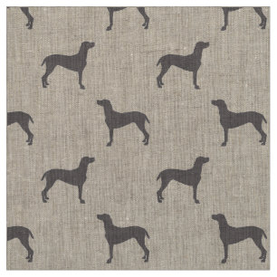 Tela Siluetas grises de Weimaraner en el fondo blanco