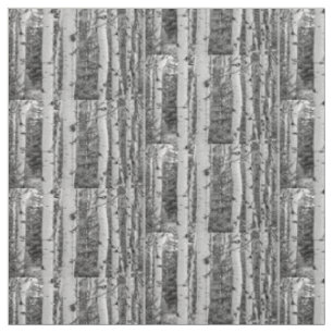 Tela Silver birch Black and White