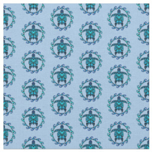 Tela Símbolo azul negro maorí de sol tribal tortugas
