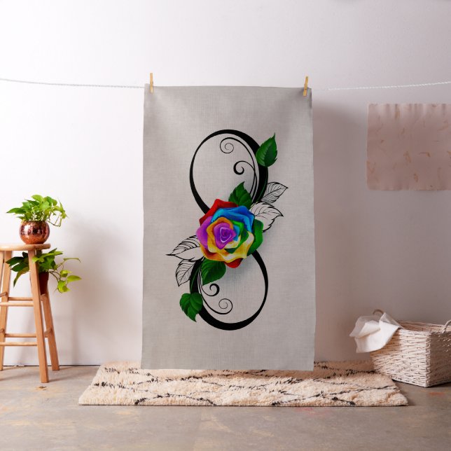 Tela Símbolo de infinito con rosa arcoíris (In Situ)