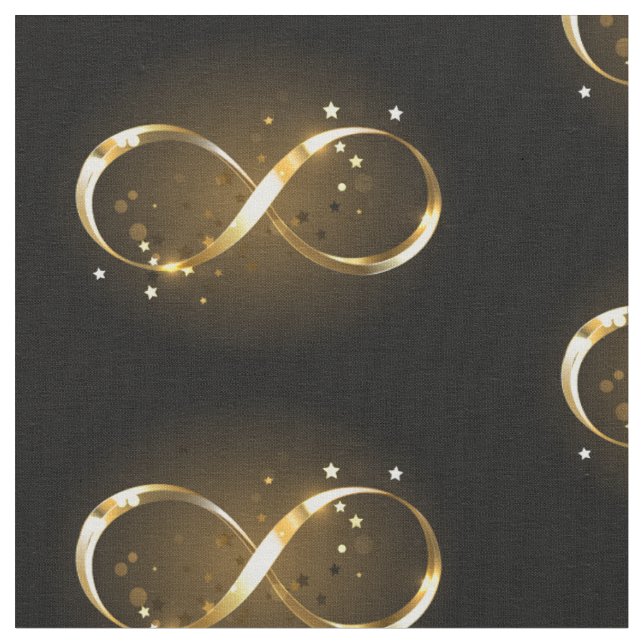 Tela Símbolo de infinito dorado (De cerca)