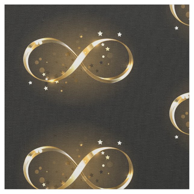 Tela Símbolo de infinito dorado (De cerca)