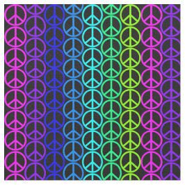 Tela Símbolo de paz hippie pacífico. Tejido de época