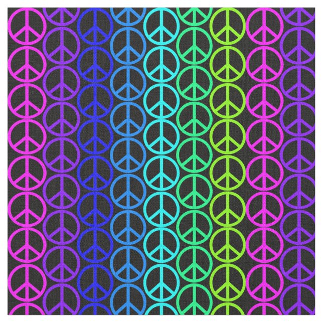 Tela Símbolo de paz hippie pacífico. Tejido de época (De cerca)