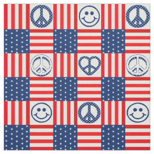 Tela Símbolo de paz Hippy Pacific: bandera de los Esta