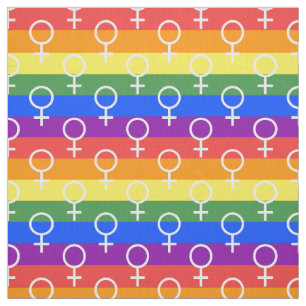 Tela Símbolo femenino patrón arco iris