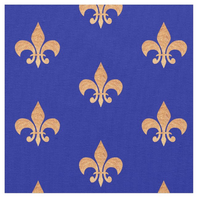 Tela Símbolo Fleur de lis - lirio real heráldico | Azul (De cerca)
