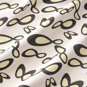 Tela Símbolo infinito - amarillo, negro, blanco roto