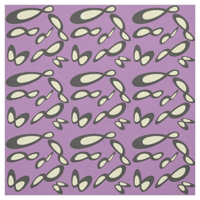 Tela Símbolo infinito - amarillo, negro, lavanda (Retal)