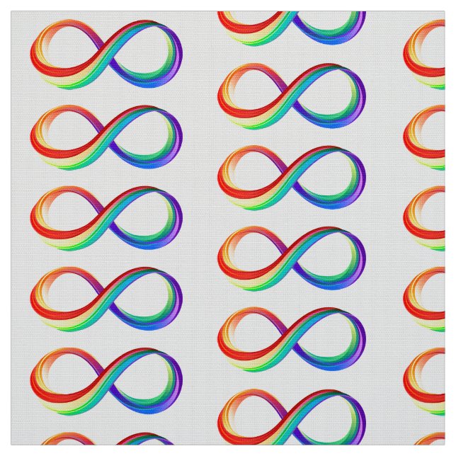 Tela Símbolo infinito arcoiris en capas (Retal)