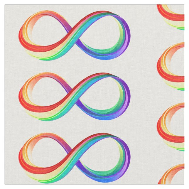 Tela Símbolo infinito arcoiris en capas (De cerca)