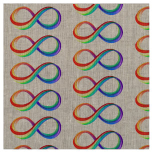 Tela Símbolo infinito arcoiris en capas