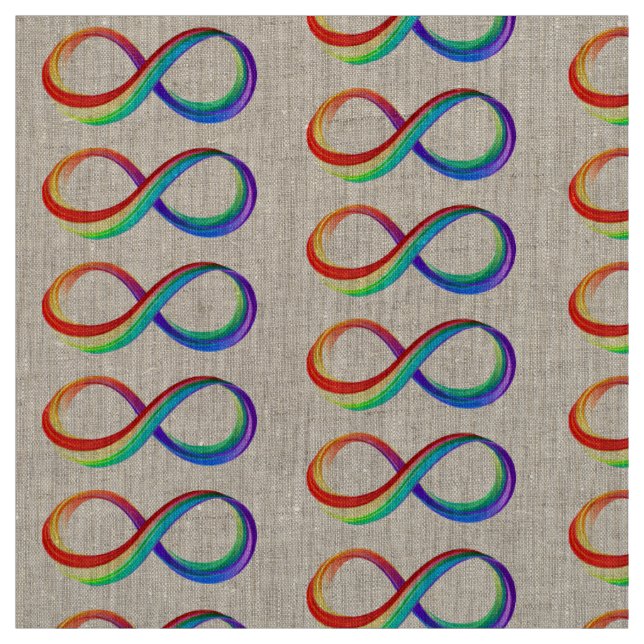 Tela Símbolo infinito arcoiris en capas (Retal)