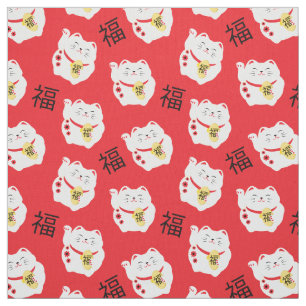 Tela Símbolo japonés chino de gato suertudo de Maneki N