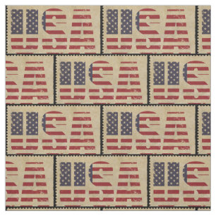 Tela Símbolo patriótico vintage de la bandera estadou