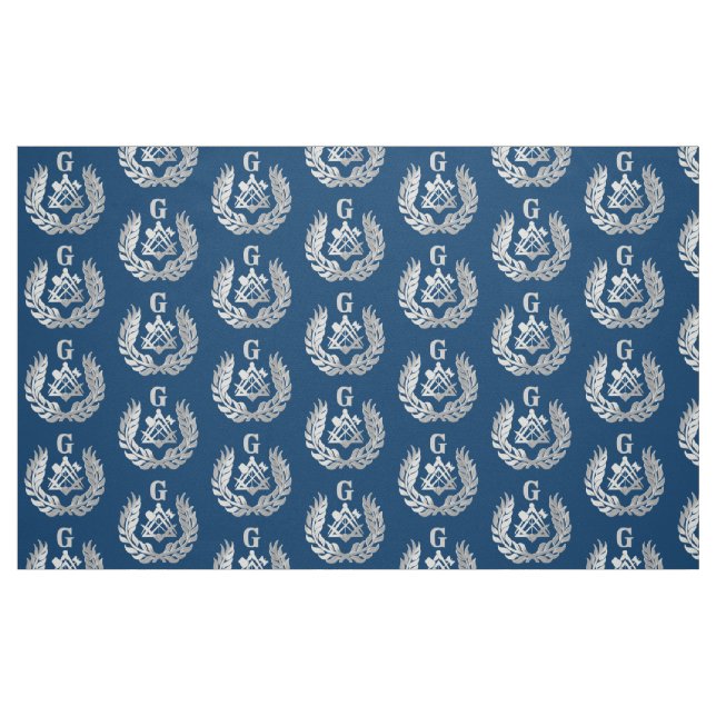 Tela Símbolo plateado de albañilería ("Cuarto gordo" (fat quarter))