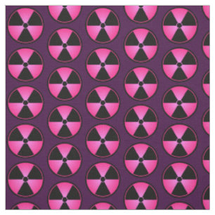 Tela Símbolo rosado de la radiación