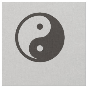 Tela Símbolo Yin Yang - diseño de tatuajes sólidos