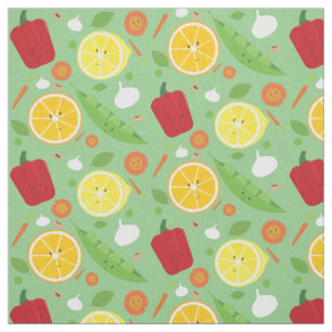 Tela Simpático patrón de Personalizado de frutas y ve