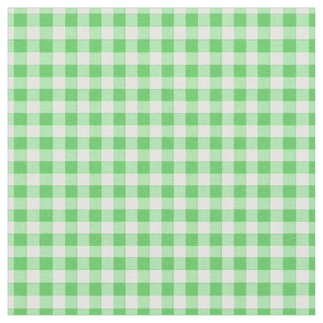 Tela Simple Basic Green Gingham (De cerca)