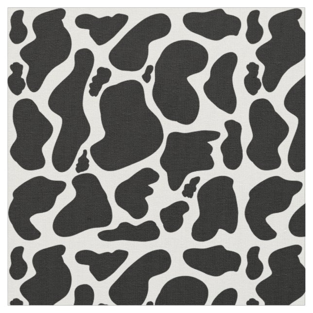 Tela Simple Black Cow Spots Animal (De cerca)