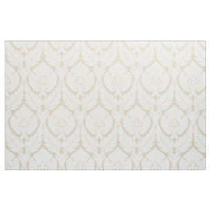 Tela Simple Damasco renacentista, blanco en marfil